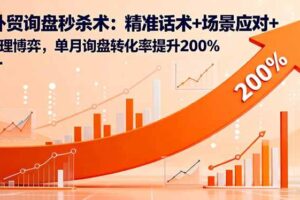 （16357期）外贸询盘秒杀术：精准话术+场景应对+心理博弈，单月询盘转化率提升200%