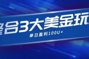 （16832期）整合现在市面上的3种美金，赚钱玩法，3种模式。单日产值·100U+